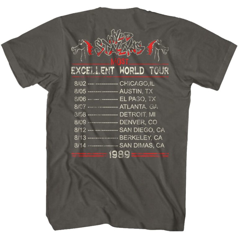 Bill & Ted Wyld Stallyns Most Excellent Tour '89 Men's T Shirt - Image 4