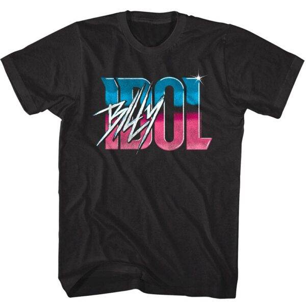 Billy Idol 80’s Chrome Logo Men’s T Shirt