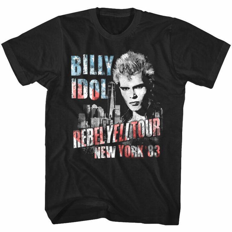 Billy Idol Rebel Yell Tour New York 1983 Men’s T Shirt