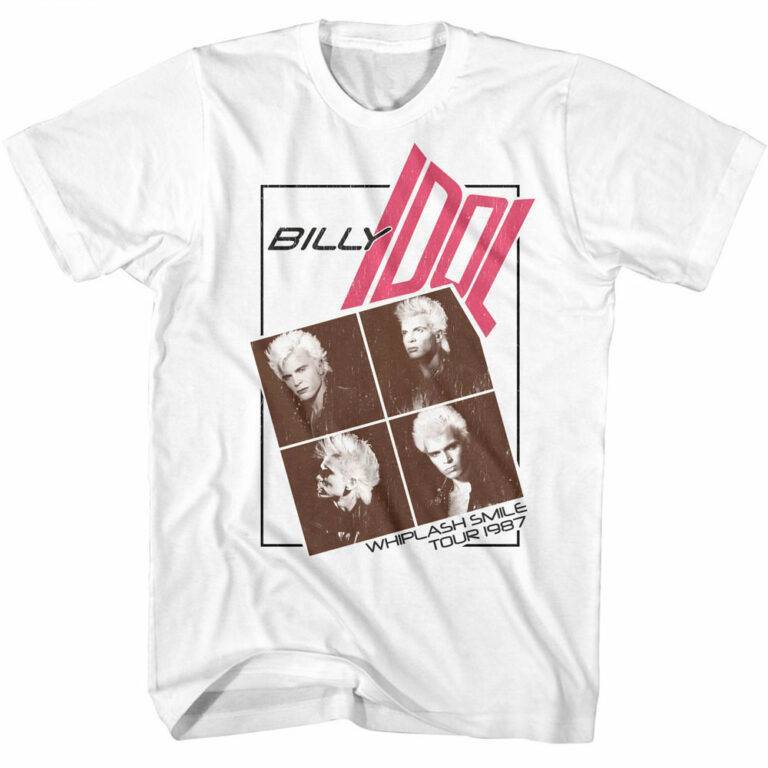 Billy Idol Whiplash Smile Tour 1987 Men’s T Shirt