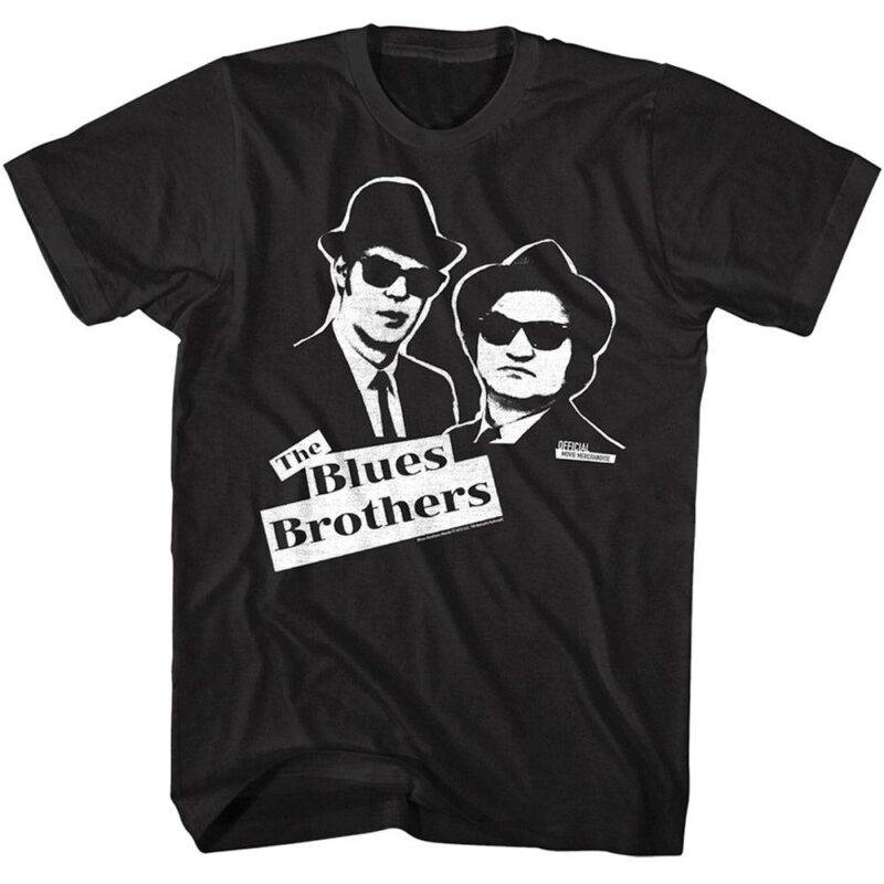 Blues Brothers Jake & Elwood Stencil Men’s T Shirt