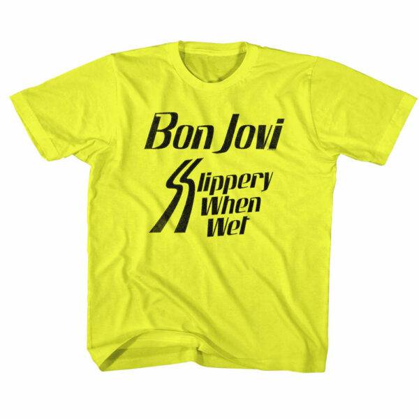 Bon Jovi Slippery When Wet Album Kids T Shirt