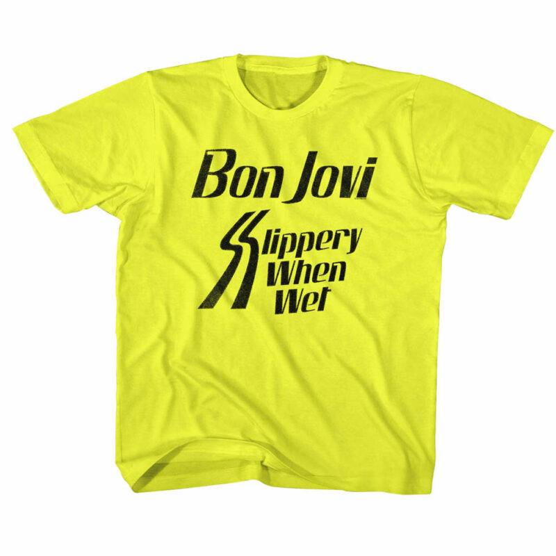 Bon Jovi Slippery When Wet Album Kids T Shirt