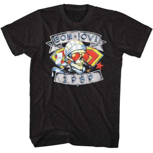 Bon Jovi Skull Biker T-Shirt