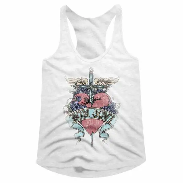 Bon Jovi Pierced Heart Tattoo Women's Tank Top