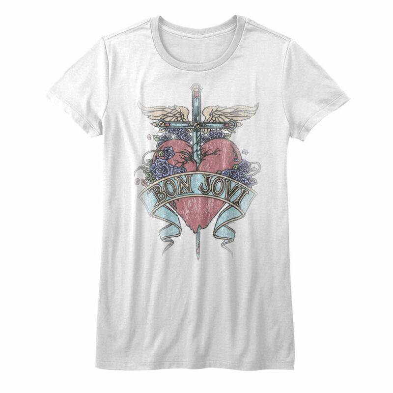 Bon Jovi Pierced Heart Tattoo Women's T Shirt