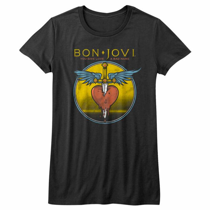 Bon Jovi Bad Name Heart Women's T Shirt