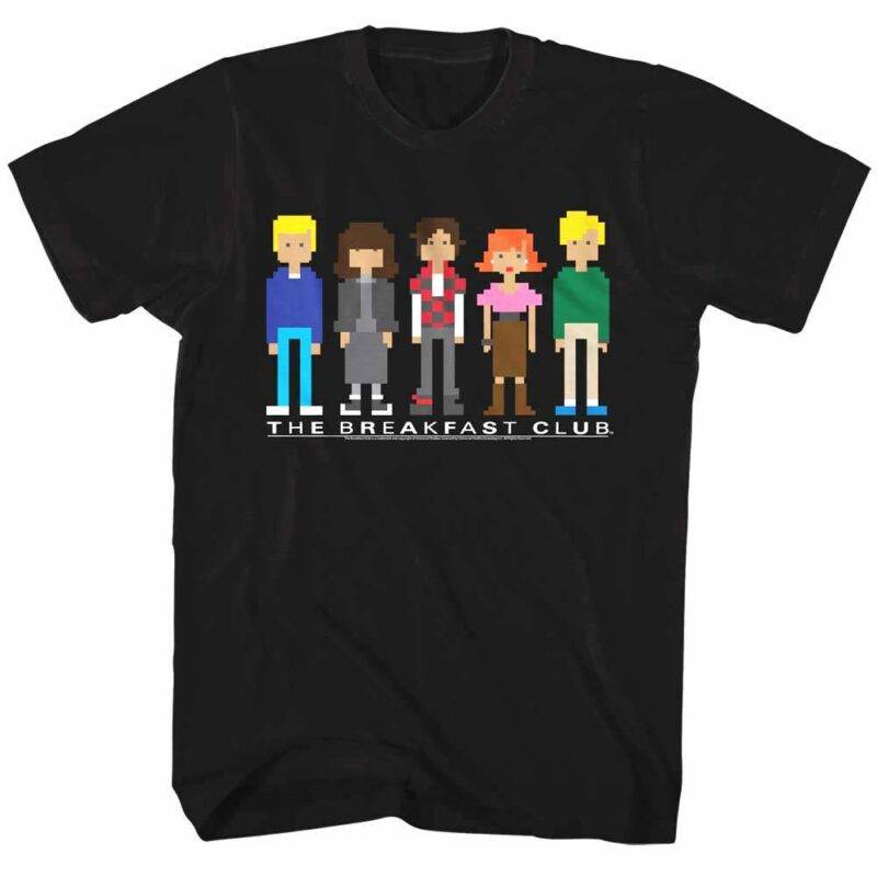 Breakfast Club in 8Bit Pixels Men’s T Shirt