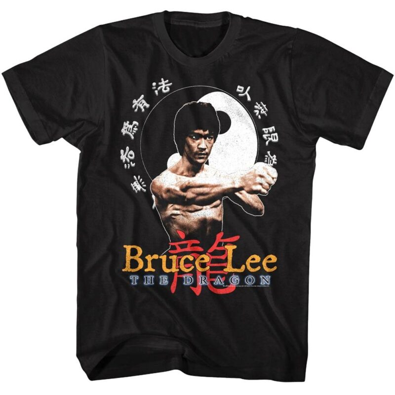 Bruce Lee Yin Yang Dragon Men’s T Shirt