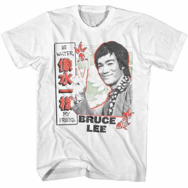 Bruce Lee Be Water Koi Fish Men’s T Shirt