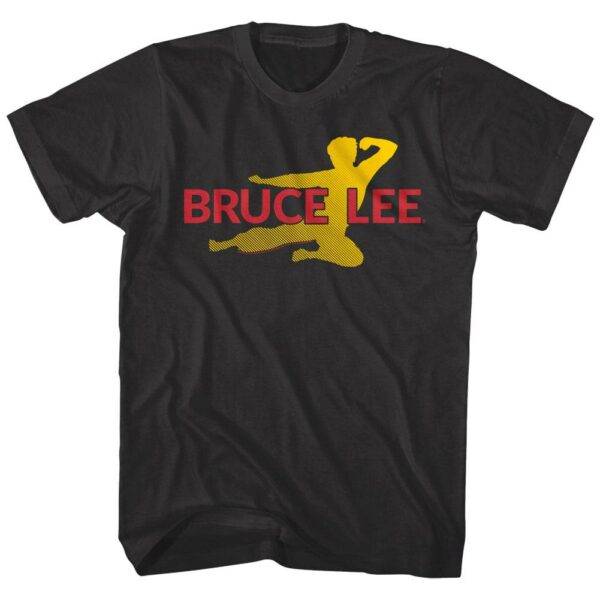 Bruce Lee Flying Kick Logo Men’s T Shirt