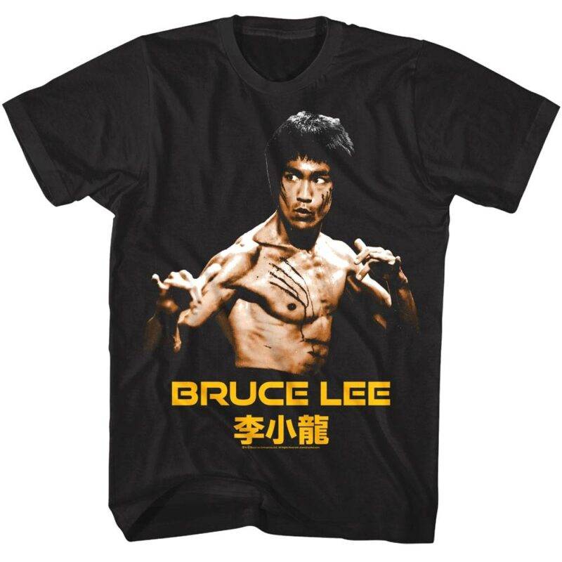 Bruce Lee Scratched Chest Men’s T Shirt