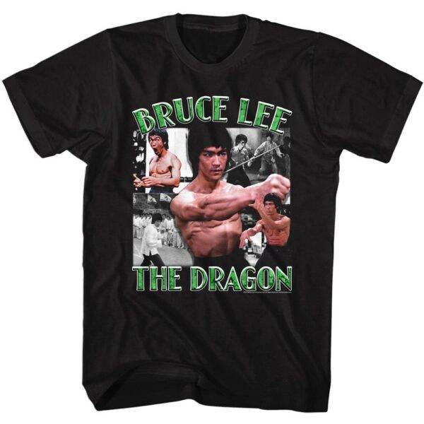 Bruce Lee Dragon Action Montage Men’s T Shirt