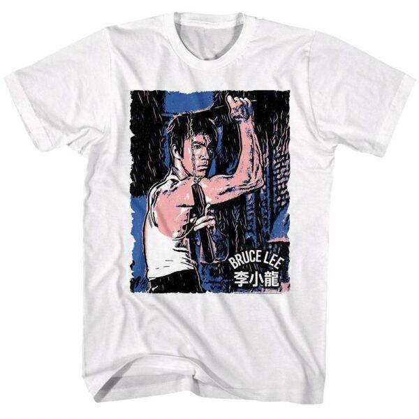 Bruce Lee Nunchucks Sketch Men’s T Shirt