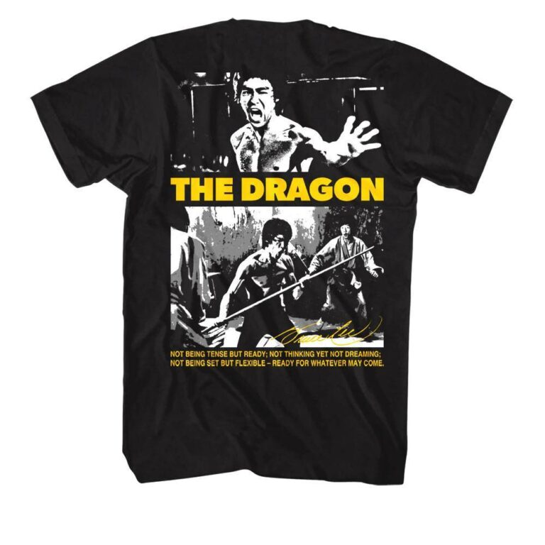Bruce Lee as The Dragon Men's T Shirt - Image 4