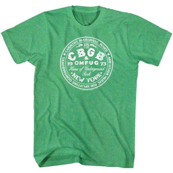 CBGB OMFUG 315 Bowery NYC Men’s Green T Shirt