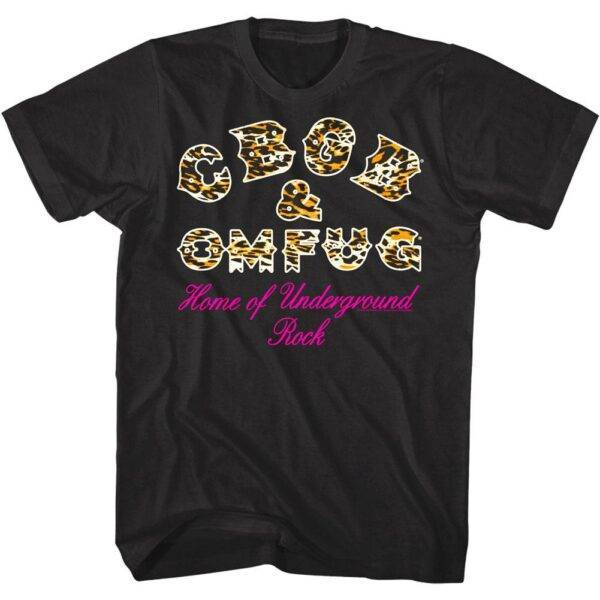 CBGB OMFUG Leopard Logo Men’s T Shirt