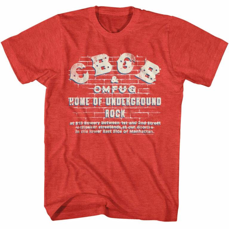 CBGB Bowery Brick Wall Men’s T Shirt