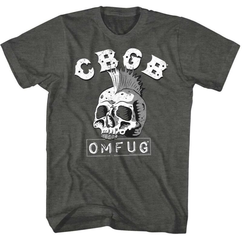 CBGB OMFUG Skull Mohawk Men's T Shirt