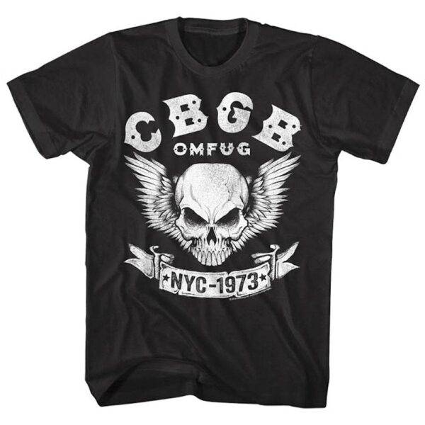 CBGB OMFUG Winged Skull NYC 1973 Men’s T Shirt