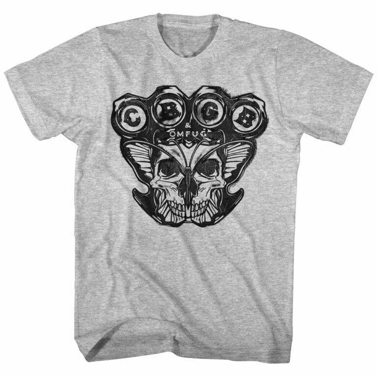 CBGB Butterfly Skull Knuckle Duster Men’s T Shirt