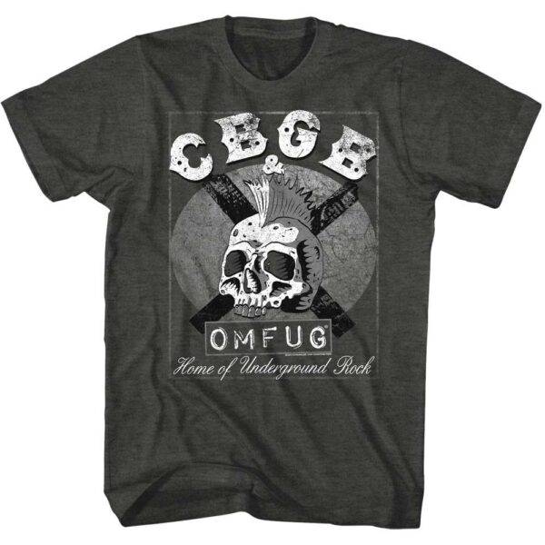CBGB Mohawk Skull Men’s T Shirt