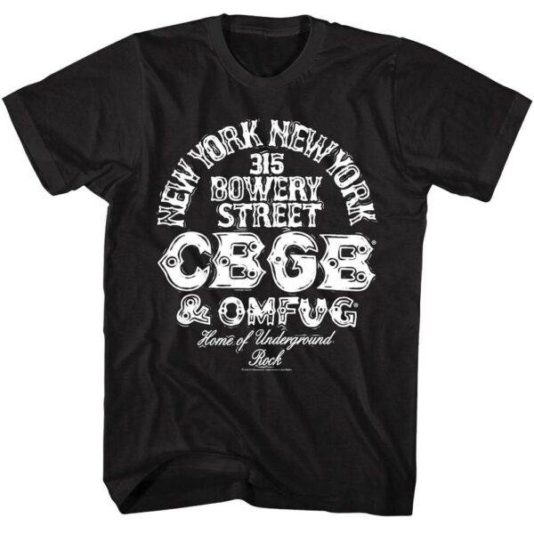 CBGB OMFUG New York Address Men’s T Shirt