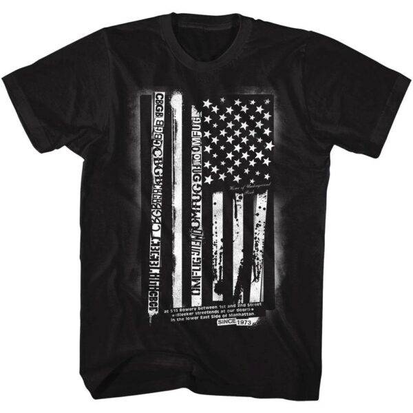 CBGB Punk USA Flag Men’s T Shirt