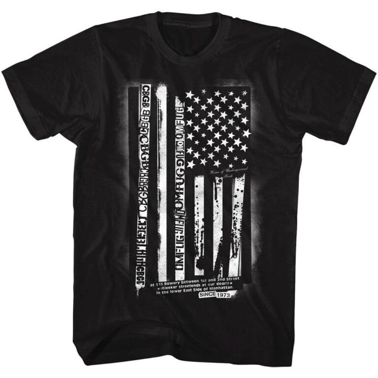 CBGB Punk USA Flag Men’s T Shirt