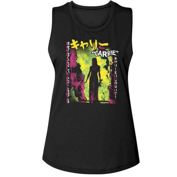 Carrie Japanese Neon Flames Women’s Tank