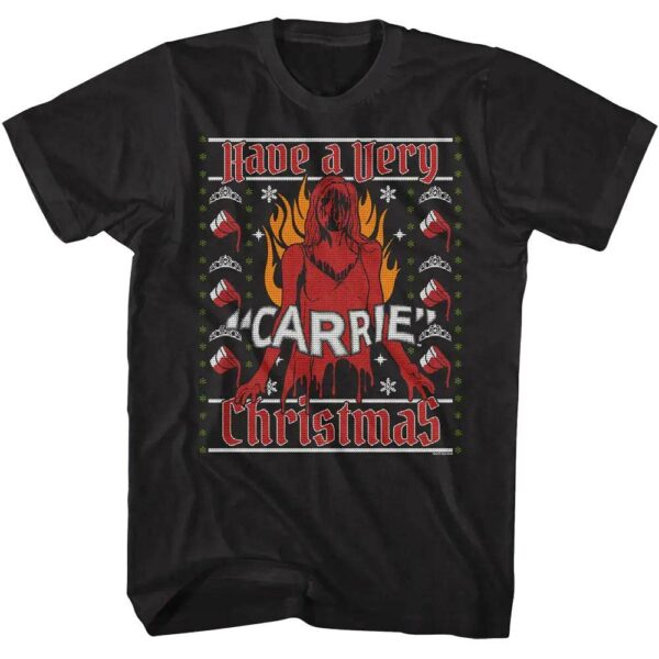 Carrie Have a Scary Christmas Men’s T Shirt