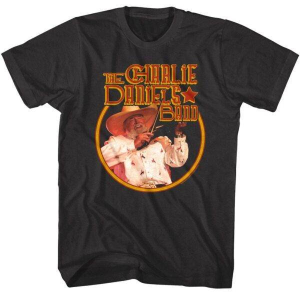 Charlie Daniels Playing Fiddle T-Shirt