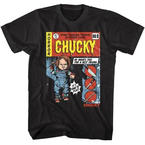 Childs Play Chucky’s Comic Horror Men’s T Shirt