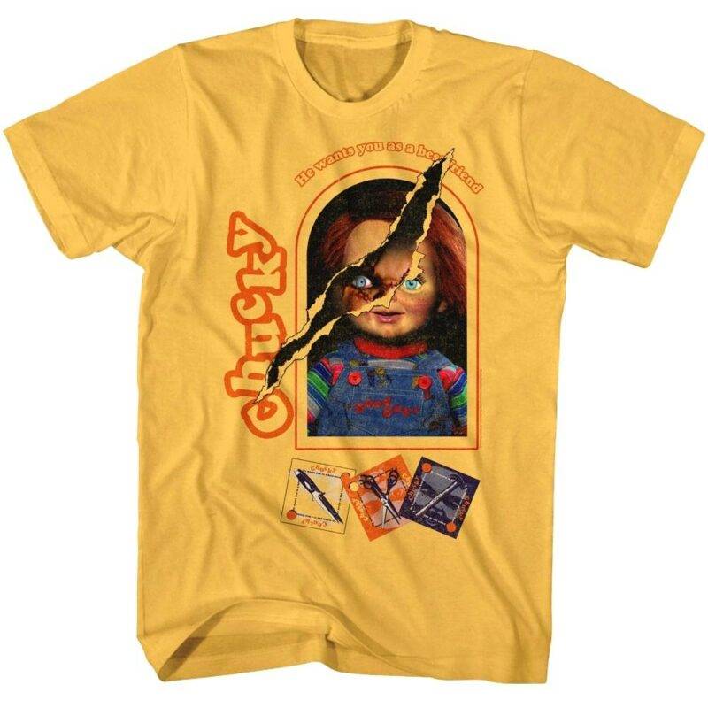 Childs Play Chucky Wants you as a Best Friend Men’s T Shirt