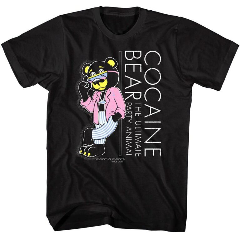 Cocaine Bear Cartoon Pimp Lean T-Shirt