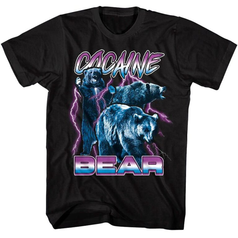 Cocaine Bear Ride the Lightning T-Shirt