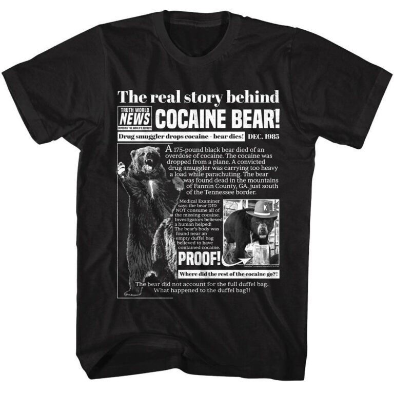 Cocaine Bear The Real Story T-Shirt