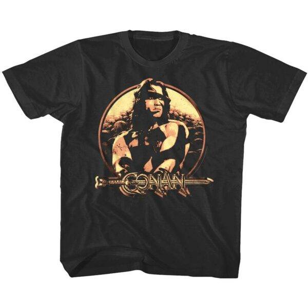 Conan the Barbarian Bronze Shield Kids T Shirt