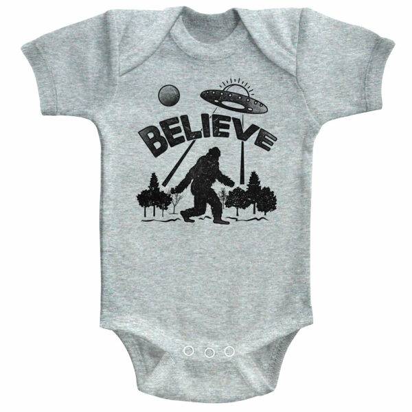 Cosmic Society Believe in Aliens Yeti Baby Body Suit
