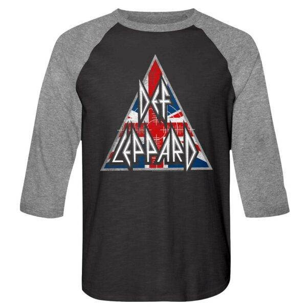 Def Leppard Union Jack Logo Baseball Shirt