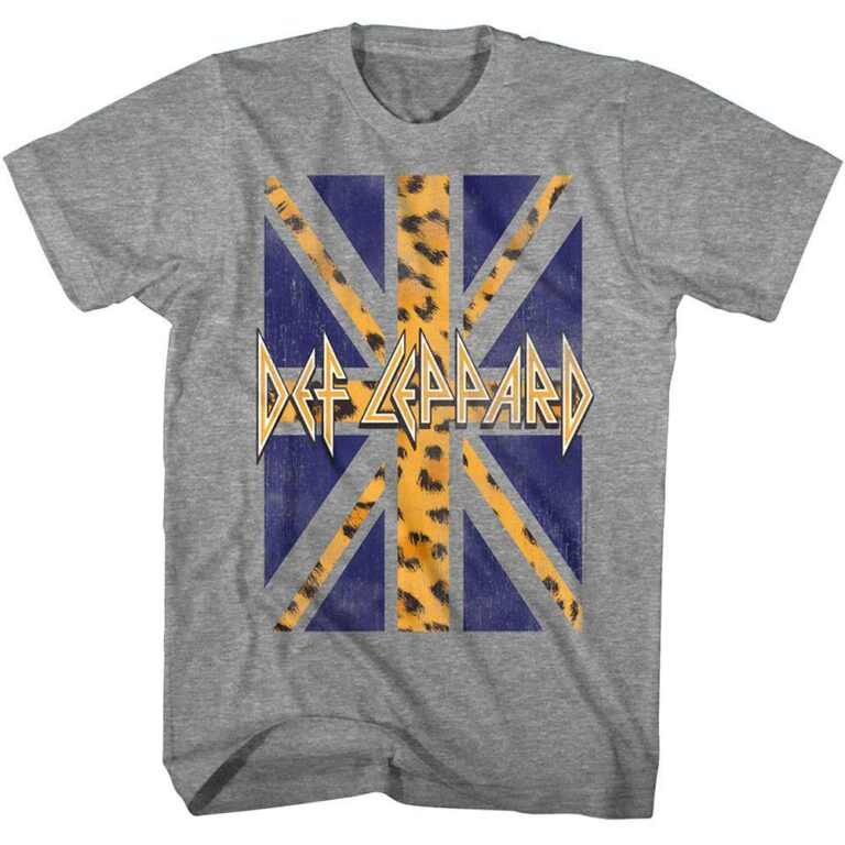 Def Leppard Leopard Union Jack T-Shirt