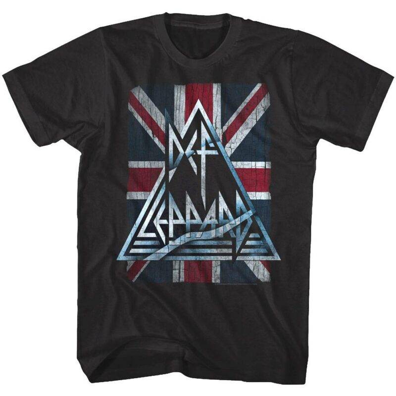 Def Leppard Union Jack Triangle Men’s T Shirt