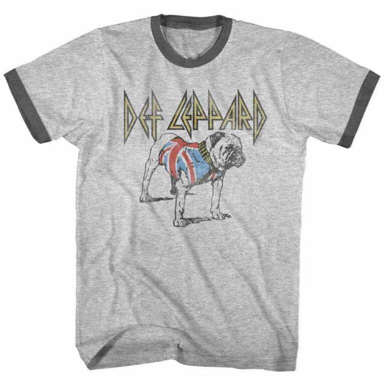 Def Leppard British Bulldog Men’s Ringer T Shirt