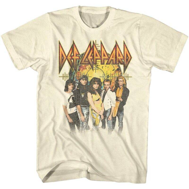 Def Leppard Pyromania Band Photo Men’s T Shirt