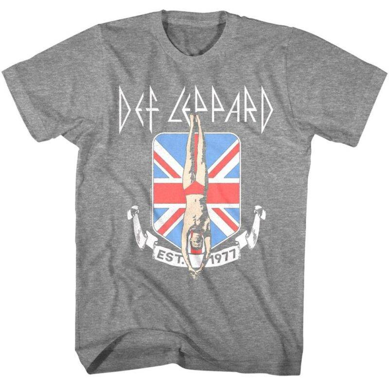 Def Leppard Diver Union Jack T-Shirt