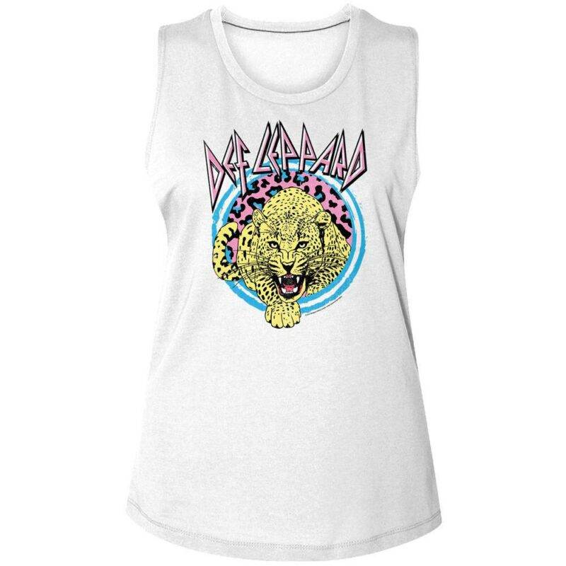 Def Leppard Pastel Leopard Tanktop