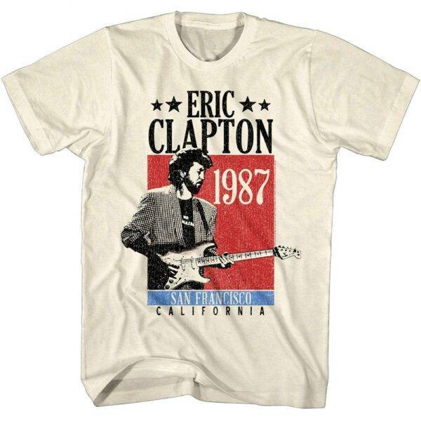 Eric Clapton San Francisco California 1987 Men’s T Shirt