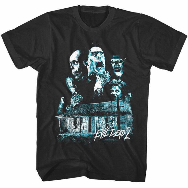 Evil Dead 2 Ash & the Haunted Cabin Men’s T Shirt