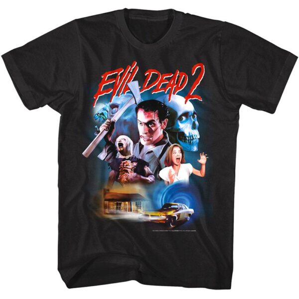Evil Dead 2 Horror Collage Men’s T Shirt