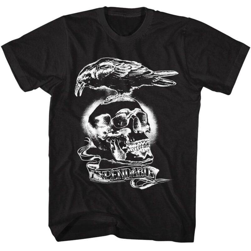 Expendables Skull & Crow Tattoo Men’s T Shirt